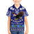 American Samoa Christmas Family Matching Off Shoulder Maxi Dress and Hawaiian Shirt Manuia le Kerisimasi Polynesian Tribal LT9 Son's Shirt Blue - Polynesian Pride