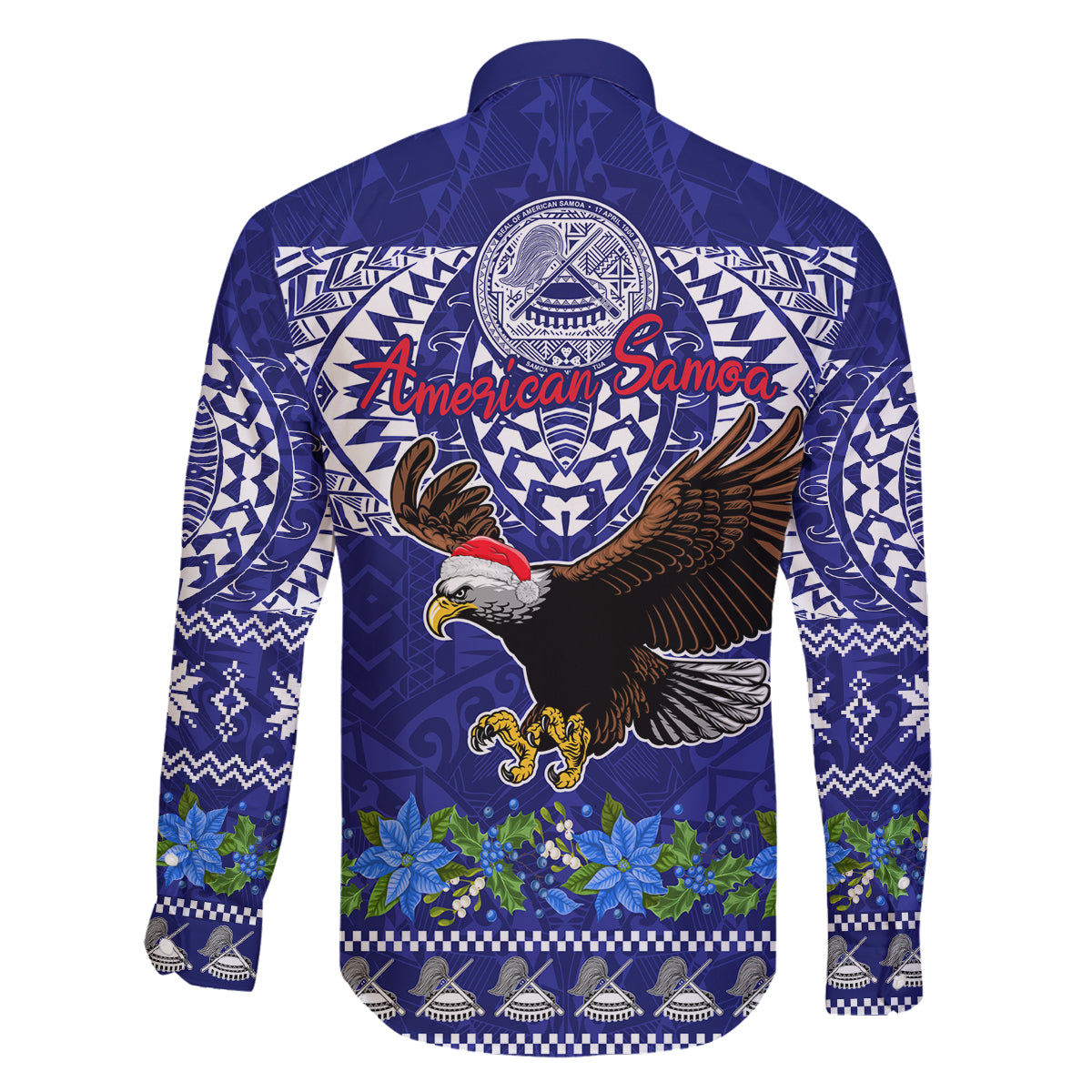 American Samoa Christmas Family Matching Puletasi Dress and Hawaiian Shirt Manuia le Kerisimasi Polynesian Tribal LT9 - Polynesian Pride
