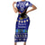 American Samoa Christmas Family Matching Short Sleeve Bodycon Dress and Hawaiian Shirt Manuia le Kerisimasi Polynesian Tribal LT9 Mom's Dress Blue - Polynesian Pride