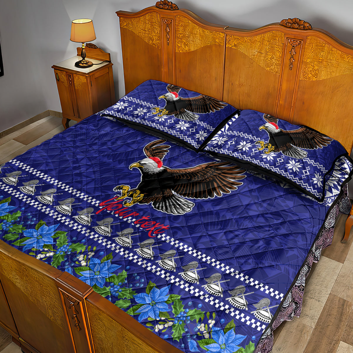 Personalised American Samoa Christmas Quilt Bed Set Manuia le Kerisimasi Polynesian Tribal LT9 - Polynesian Pride
