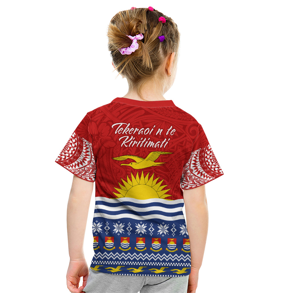 Kiribati Christmas Kid T Shirt Tekeraoi n Te Tiritimati Polynesian Tribal LT9 - Polynesian Pride