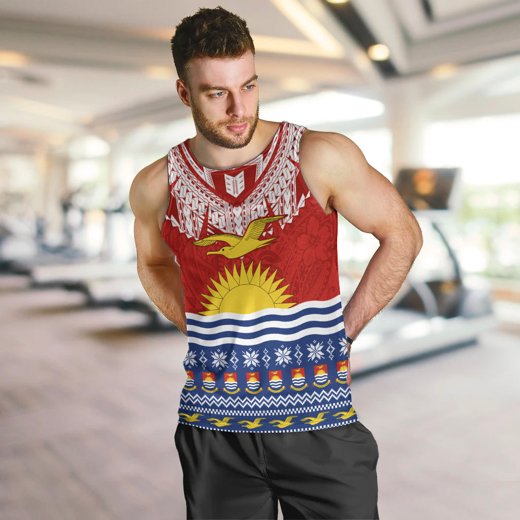 Kiribati Christmas Men Tank Top Tekeraoi n Te Tiritimati Polynesian Tribal LT9 Red - Polynesian Pride