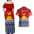 Personalised Kiribati Christmas Couples Matching Off Shoulder Maxi Dress and Hawaiian Shirt Tekeraoi n Te Tiritimati Polynesian Tribal LT9 - Polynesian Pride