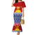 Personalised Kiribati Christmas Family Matching Mermaid Dress and Hawaiian Shirt Tekeraoi n Te Tiritimati Polynesian Tribal LT9 Mom's Dress Red - Polynesian Pride