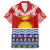 Personalised Kiribati Christmas Family Matching Short Sleeve Bodycon Dress and Hawaiian Shirt Tekeraoi n Te Tiritimati Polynesian Tribal LT9 Dad's Shirt - Short Sleeve Red - Polynesian Pride