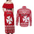 Personalised Wallis and Futuna Christmas Couples Matching Off Shoulder Maxi Dress and Long Sleeve Button Shirt Polynesian Tribal LT9 - Polynesian Pride