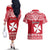 Personalised Wallis and Futuna Christmas Couples Matching Off The Shoulder Long Sleeve Dress and Hawaiian Shirt Polynesian Tribal LT9 - Polynesian Pride