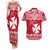 Personalised Wallis and Futuna Christmas Couples Matching Tank Maxi Dress and Hawaiian Shirt Polynesian Tribal LT9 Red - Polynesian Pride