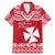 Personalised Wallis and Futuna Christmas Family Matching Mermaid Dress and Hawaiian Shirt Polynesian Tribal LT9 Dad's Shirt - Short Sleeve Red - Polynesian Pride