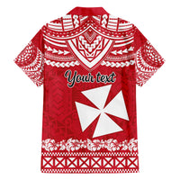 Personalised Wallis and Futuna Christmas Family Matching Off Shoulder Short Dress and Hawaiian Shirt Polynesian Tribal LT9 - Polynesian Pride