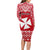 Personalised Wallis and Futuna Christmas Long Sleeve Bodycon Dress Polynesian Tribal LT9 - Polynesian Pride