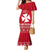 Personalised Wallis and Futuna Christmas Mermaid Dress Polynesian Tribal LT9 Women Red - Polynesian Pride