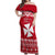 Personalised Wallis and Futuna Christmas Off Shoulder Maxi Dress Polynesian Tribal LT9 Women Red - Polynesian Pride