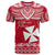 Personalised Wallis and Futuna Christmas T Shirt Polynesian Tribal LT9 Red - Polynesian Pride