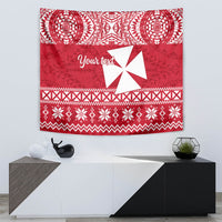 Personalised Wallis and Futuna Christmas Tapestry Polynesian Tribal LT9 - Polynesian Pride