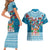 Fijian Tagimoucia Flowers Couples Matching Short Sleeve Bodycon Dress and Hawaiian Shirt Christmas Coquette bow