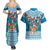 Fijian Tagimoucia Flowers Couples Matching Summer Maxi Dress and Hawaiian Shirt Christmas Coquette bow