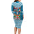 Fijian Tagimoucia Flowers Family Matching Long Sleeve Bodycon Dress and Hawaiian Shirt Christmas Coquette bow