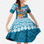 Fijian Tagimoucia Flowers Family Matching Off The Shoulder Long Sleeve Dress and Hawaiian Shirt Christmas Coquette bow