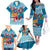 Fijian Tagimoucia Flowers Family Matching Off The Shoulder Long Sleeve Dress and Hawaiian Shirt Christmas Coquette bow