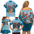 Fijian Tagimoucia Flowers Family Matching Off Shoulder Short Dress and Hawaiian Shirt Christmas Coquette bow