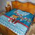 Fijian Tagimoucia Flowers Quilt Christmas Coquette bow