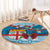 Fijian Tagimoucia Flowers Round Carpet Christmas Coquette bow