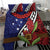 Samoan Ula Fala Flowers Bedding Set Christmas Santa Belt