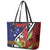 Samoan Ula Fala Flowers Leather Tote Bag Christmas Santa Belt