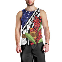 Samoan Ula Fala Flowers Men Tank Top Christmas Santa Belt