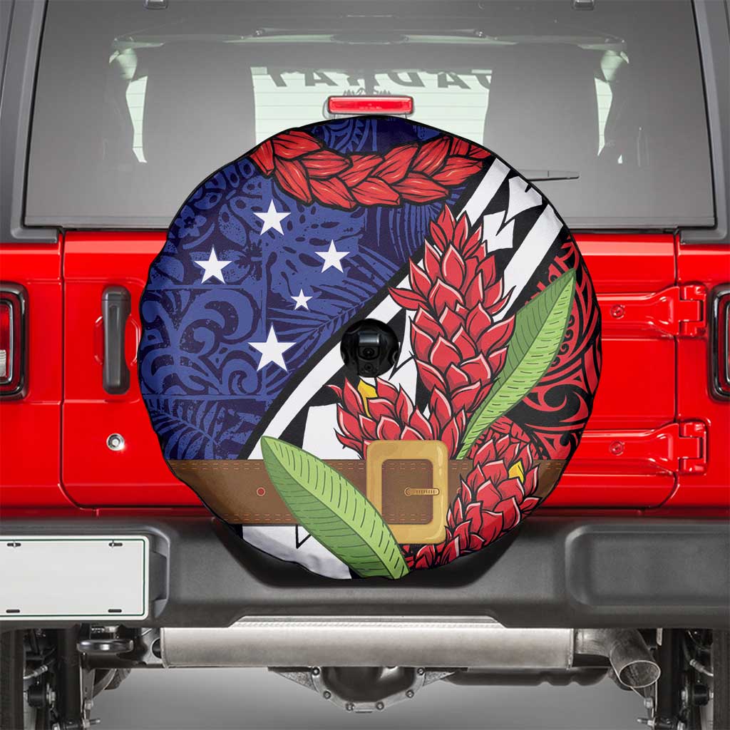 Samoan Ula Fala Flowers Spare Tire Cover Christmas Santa Belt