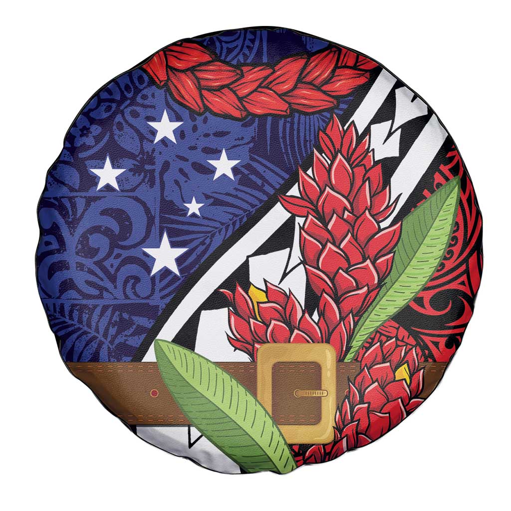 Samoan Ula Fala Flowers Spare Tire Cover Christmas Santa Belt