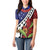 Samoan Ula Fala Flowers Women Polo Shirt Christmas Santa Belt