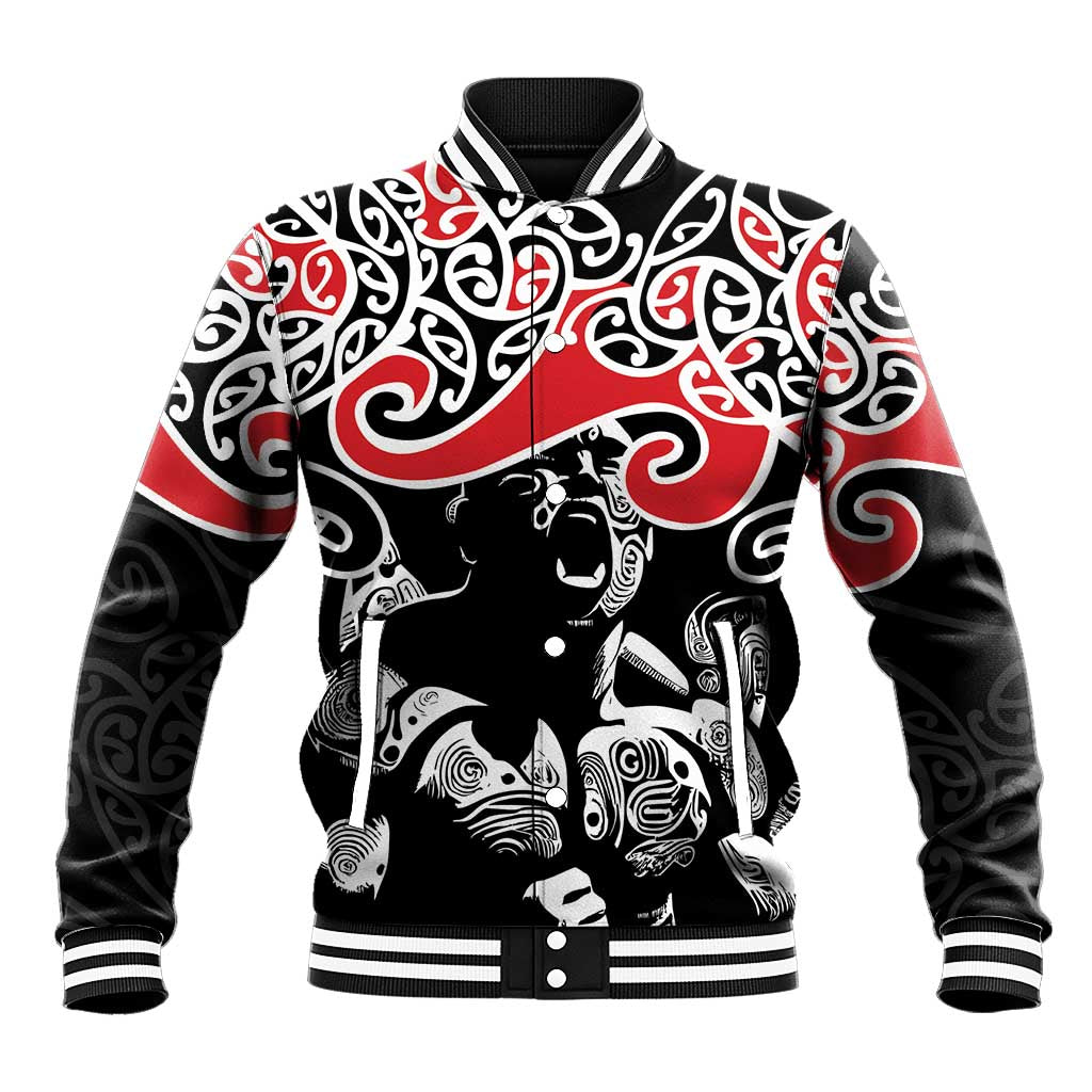 Aotearoa Toitu Te Tiriti Baseball Jacket New Zealand Stand Together Stand Stronger LT9 Unisex Black - Polynesian Pride