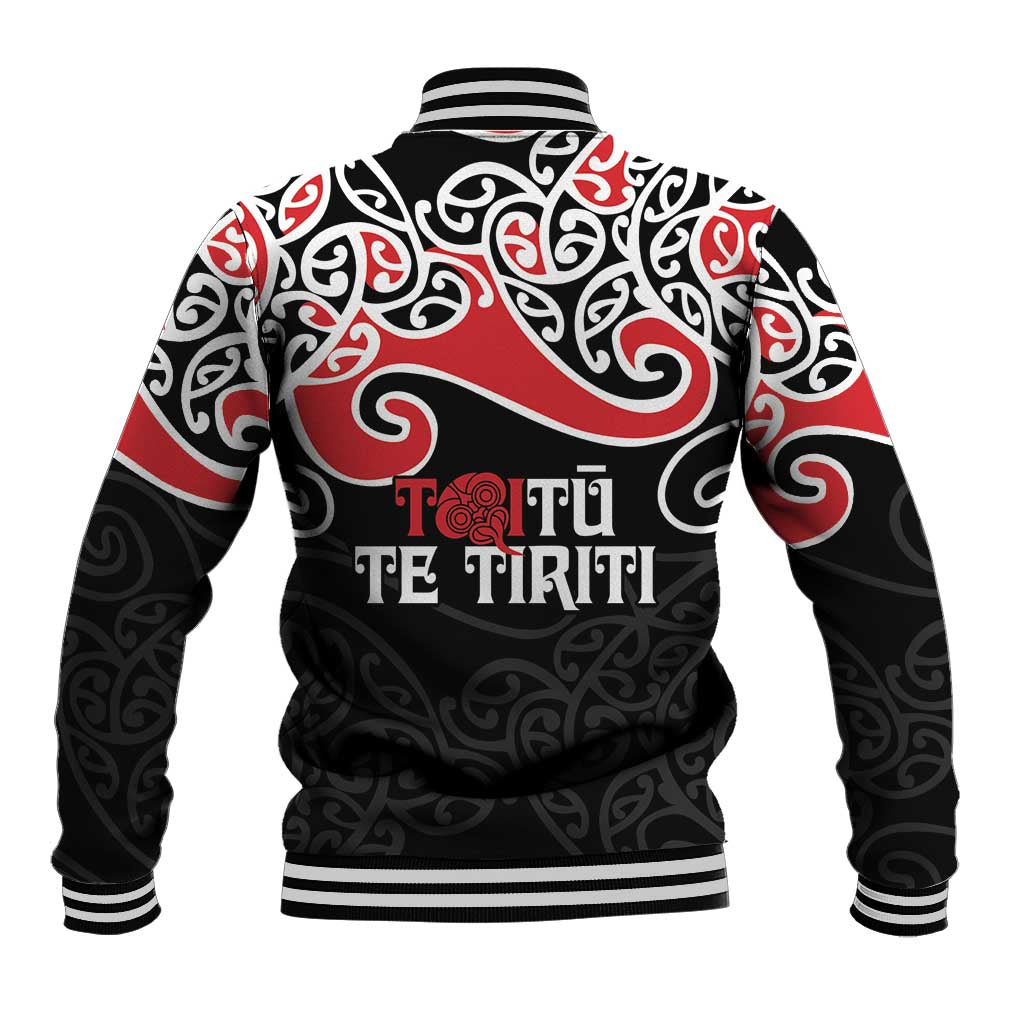 Aotearoa Toitu Te Tiriti Baseball Jacket New Zealand Stand Together Stand Stronger LT9 - Polynesian Pride