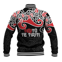 Aotearoa Toitu Te Tiriti Baseball Jacket New Zealand Stand Together Stand Stronger LT9 - Polynesian Pride