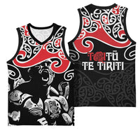 Aotearoa Toitu Te Tiriti Basketball Jersey New Zealand Stand Together Stand Stronger - Polynesian Pride