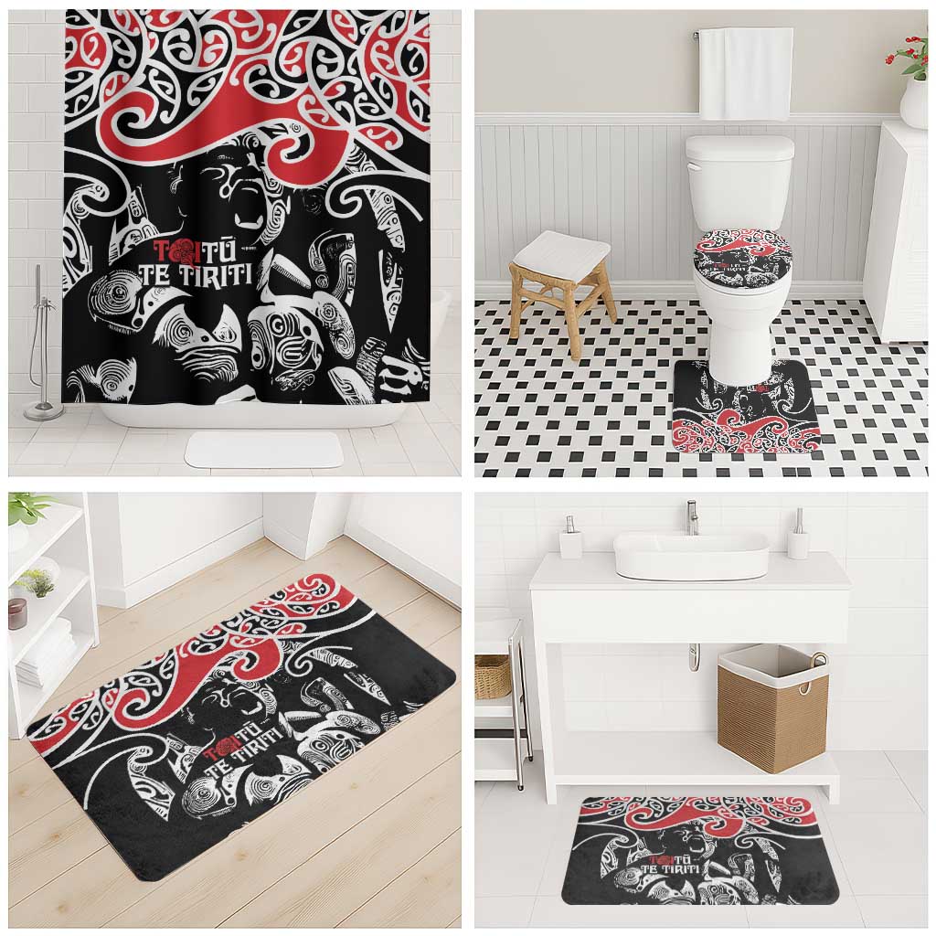 Aotearoa Toitu Te Tiriti Bathroom Set New Zealand Stand Together Stand Stronger - Polynesian Pride