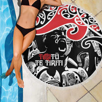 Aotearoa Toitu Te Tiriti Beach Blanket New Zealand Stand Together Stand Stronger LT9 - Polynesian Pride
