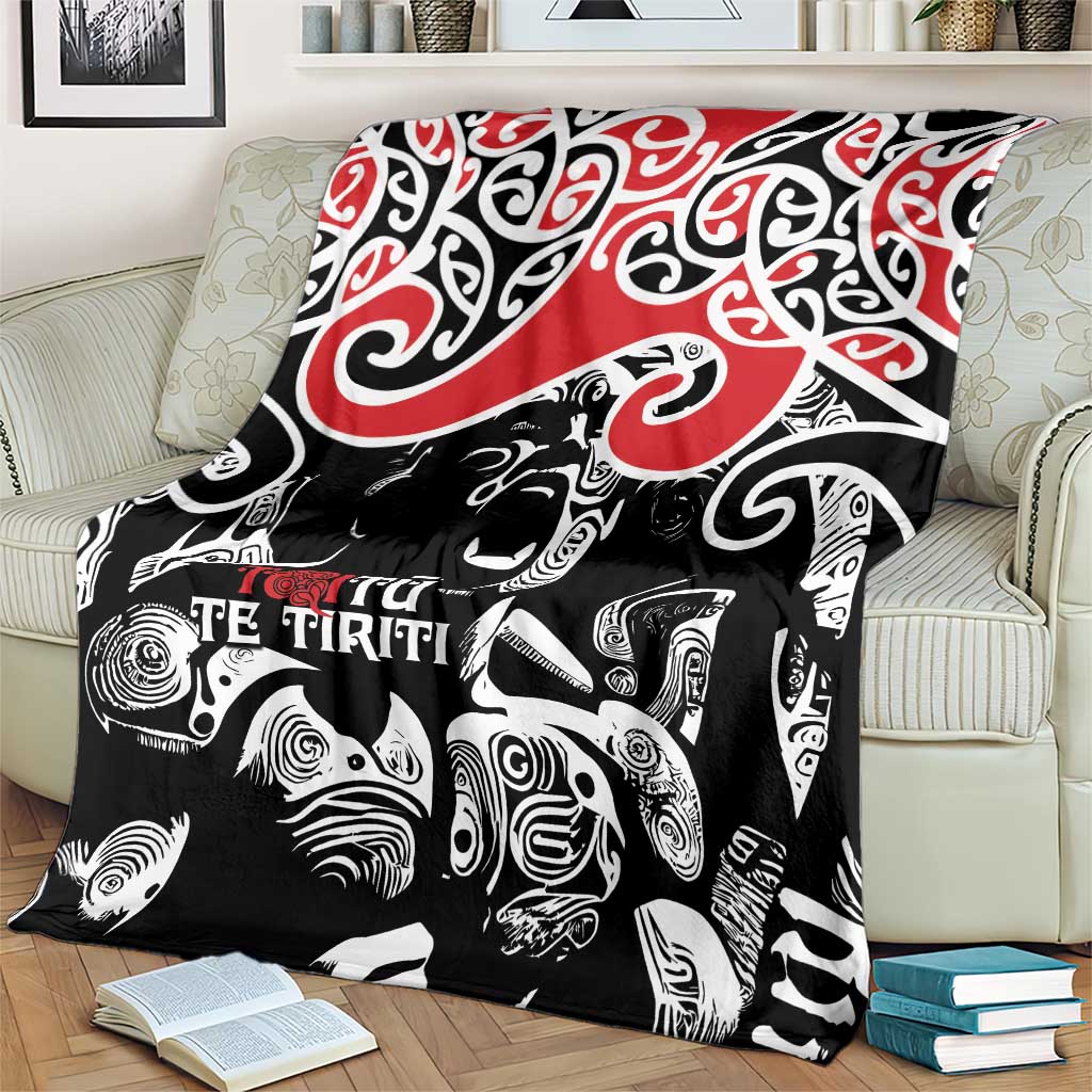 Aotearoa Toitu Te Tiriti Blanket New Zealand Stand Together Stand Stronger LT9 - Polynesian Pride