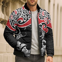 Aotearoa Toitu Te Tiriti Bomber Puffer Jacket New Zealand Stand Together Stand Stronger - Polynesian Pride