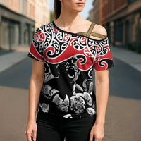 Aotearoa Toitu Te Tiriti Cross Shoulder Shirt New Zealand Stand Together Stand Stronger - Polynesian Pride