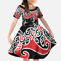 Aotearoa Toitu Te Tiriti Family Matching Off Shoulder Maxi Dress and Hawaiian Shirt New Zealand Stand Together Stand Stronger