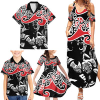 Aotearoa Toitu Te Tiriti Family Matching Summer Maxi Dress and Hawaiian Shirt New Zealand Stand Together Stand Stronger