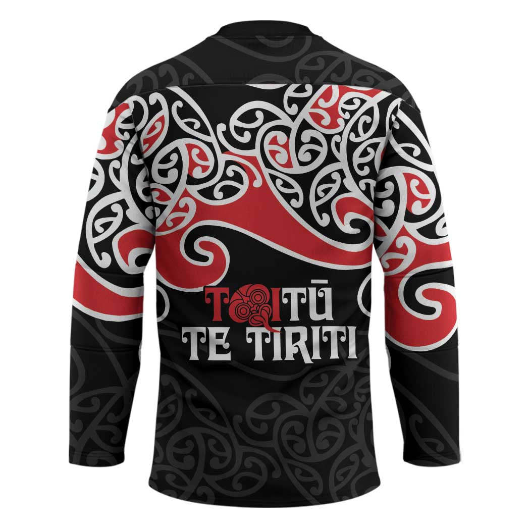 Aotearoa Toitu Te Tiriti Hockey Jersey New Zealand Stand Together Stand Stronger - Polynesian Pride