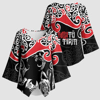 Aotearoa Toitu Te Tiriti Kimono Sleeve Blouse New Zealand Stand Together Stand Stronger - Polynesian Pride