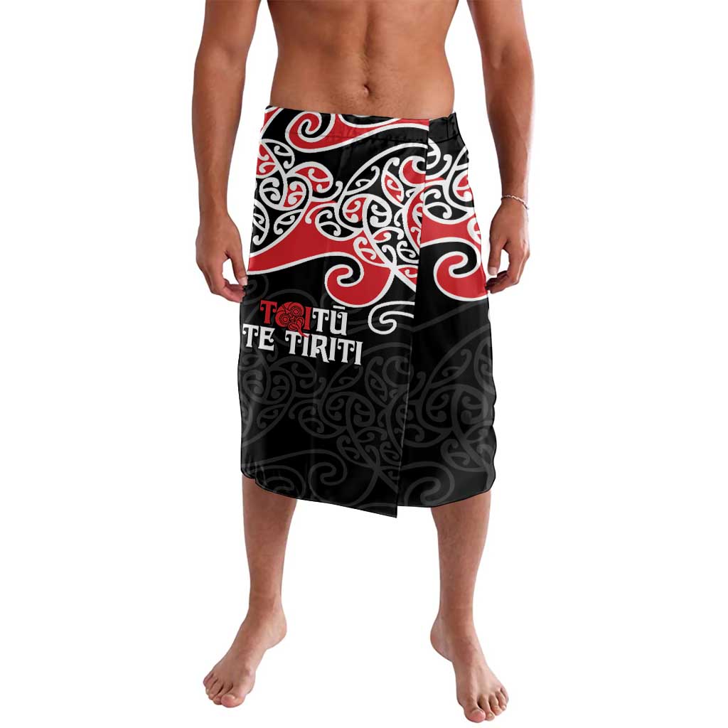 Aotearoa Toitu Te Tiriti Lavalava New Zealand Stand Together Stand Stronger LT9 Black - Polynesian Pride
