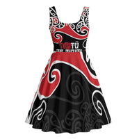 Aotearoa Toitu Te Tiriti Midi Dress New Zealand Stand Together Stand Stronger - Polynesian Pride