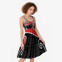 Aotearoa Toitu Te Tiriti Midi Dress New Zealand Stand Together Stand Stronger - Polynesian Pride