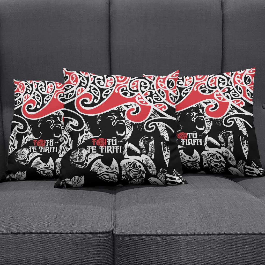 Aotearoa Toitu Te Tiriti Pillow Cover New Zealand Stand Together Stand Stronger - Polynesian Pride